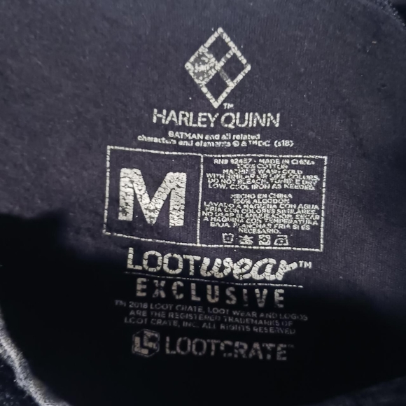 Lootswear Women's (Juniors) Harley Quinn Black Tank - Picture 5 of 5